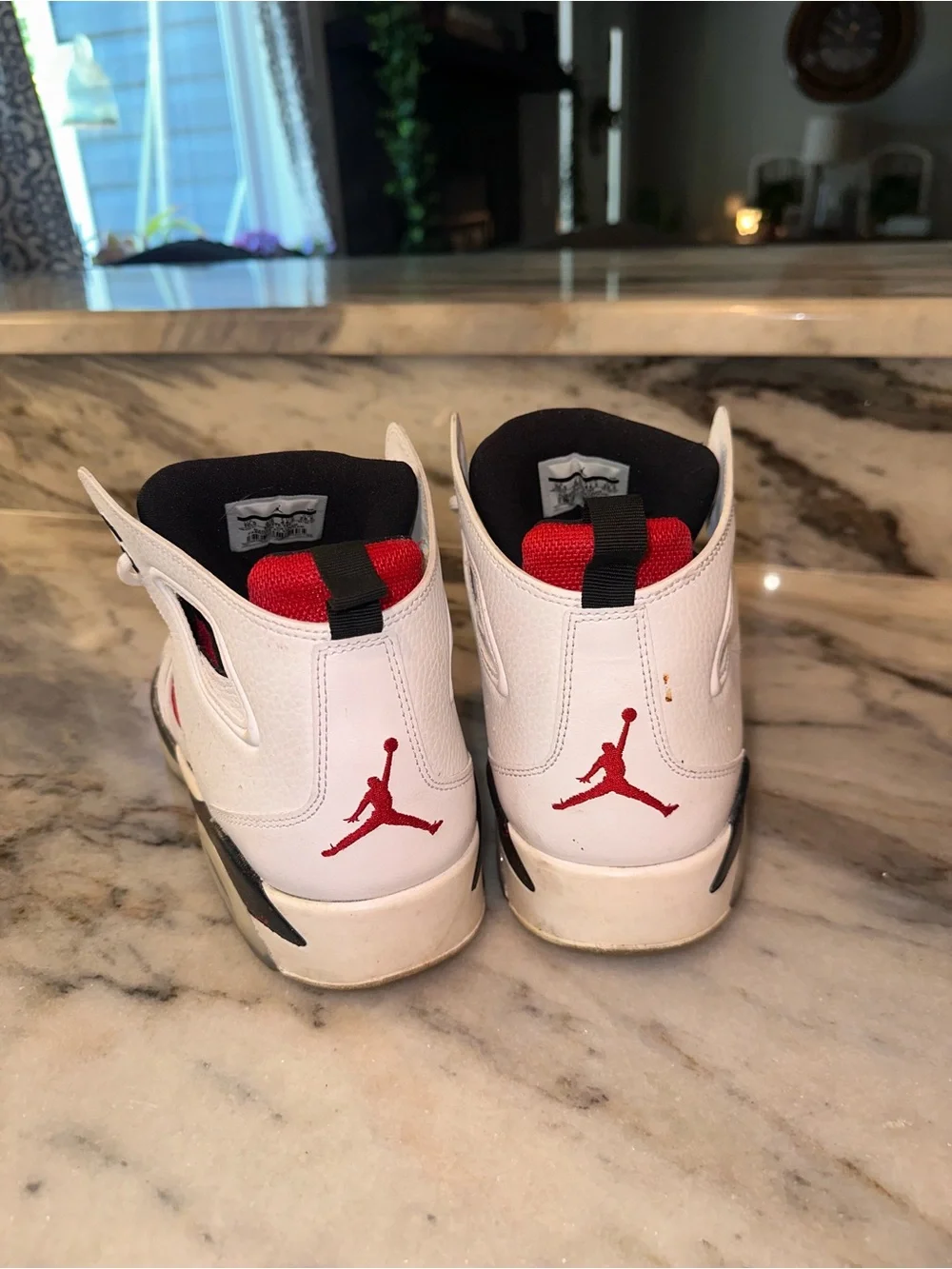 Jordan Flight Club 91 Men’s Size 10.5 High Top White Black &‎ Red Sneaker Shoes